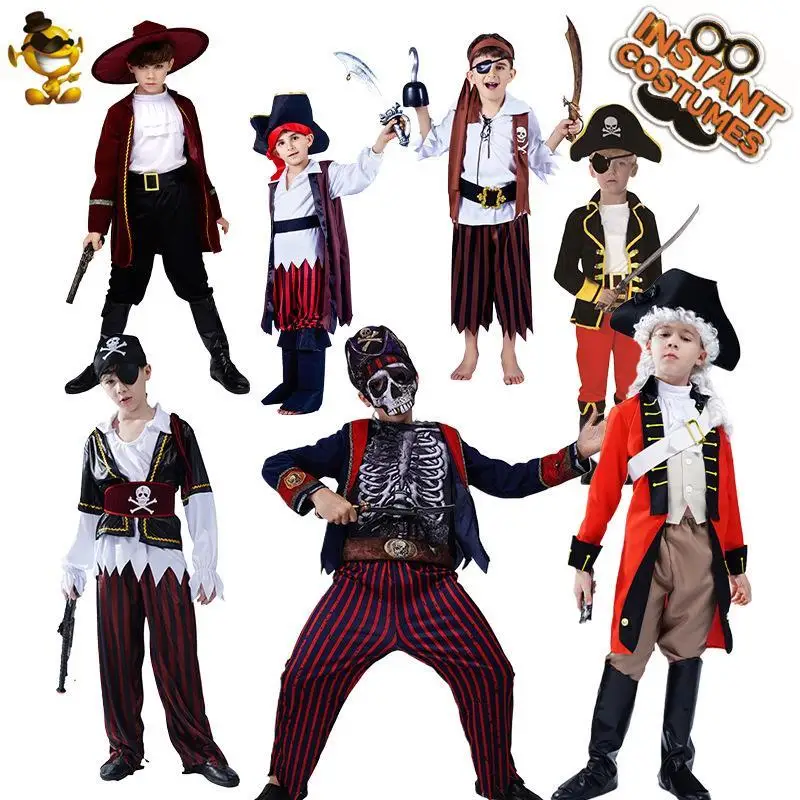 

Детский костюм пирата для косплея на Хэллоуин, одежда пирата для мальчиков, одежда пирата, детская одежда для наряда