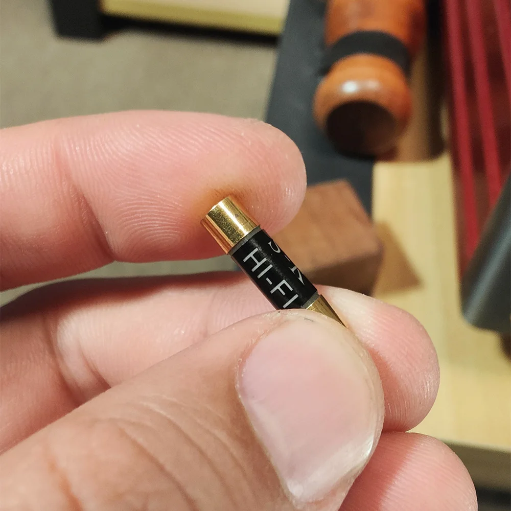 FFHAS 5 x 20 mm ölgetauchte langsame Sicherung 5N reines Silber Gold Nano-beschichteter HiFi-Audio-Vorverstärker VerstärkerRöhrenverstärker CD DAC – Detail 6