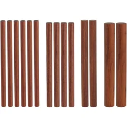14 Pcs 4 Size Walnut Dowel Rods 6 Inch Length Dowel Rods Wood Sticks Unfinished Round Sticks Wooden Carving Blocks Waxed