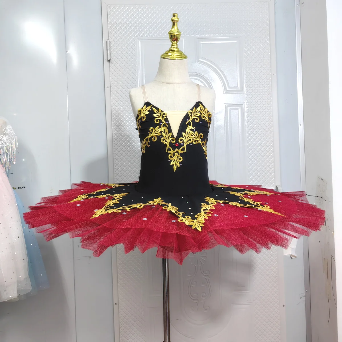 Spanish Red Professional Ballet Tutu Skirts Dance Performance Costumes