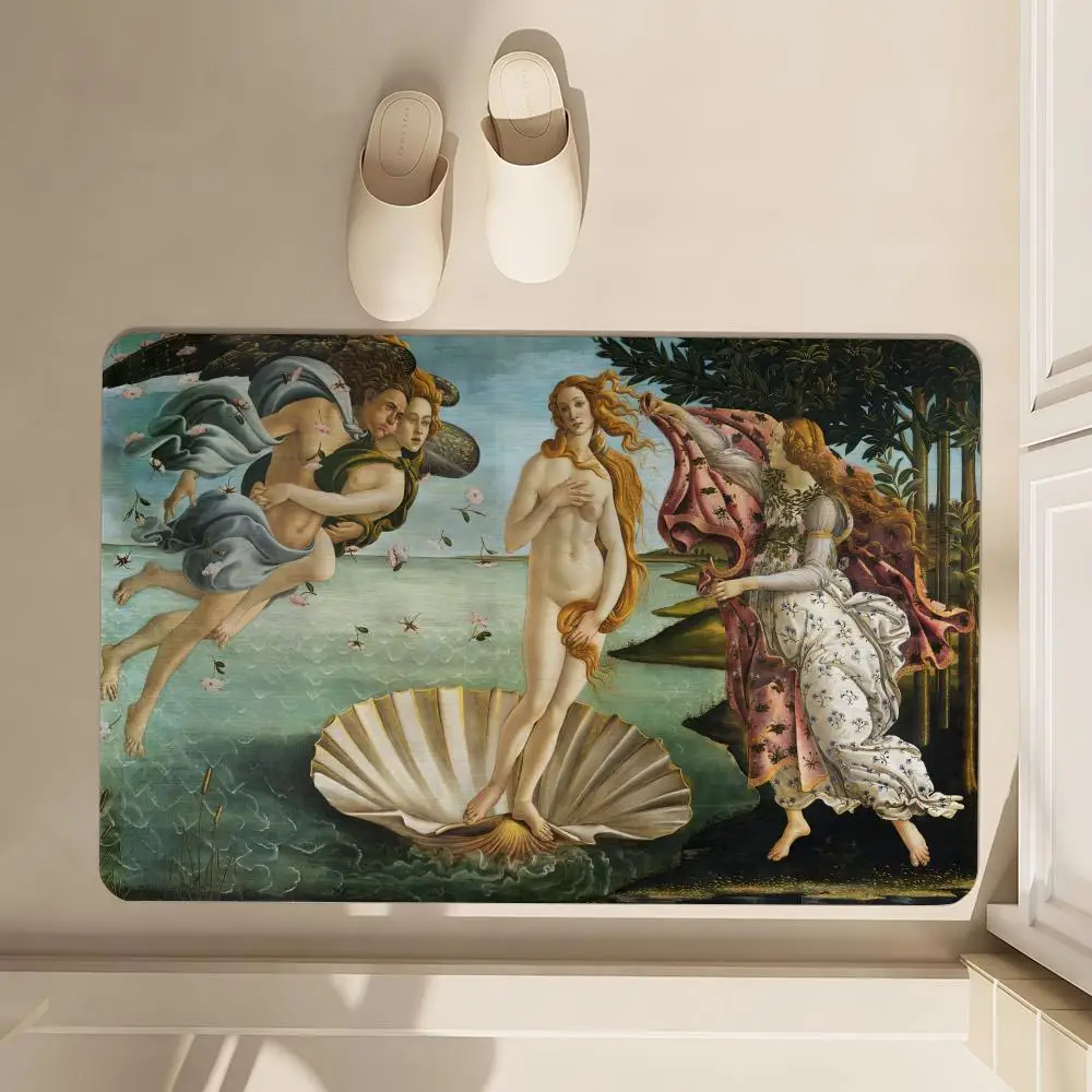 

Напольный коврик Famous Painting Fallen Angel, мягкий впитывающий коврик для ванной комнаты диатомовой, туалет ванной комнаты, домашний напольный коврик, D