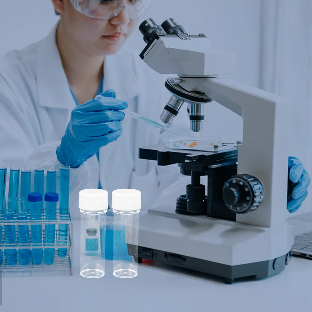 

12 pcs Plastic Container Tubes 25Ml Clear Portable Sample Vials Reusable Travel Bottles For Makeup Powder Liquid Storage Tiny