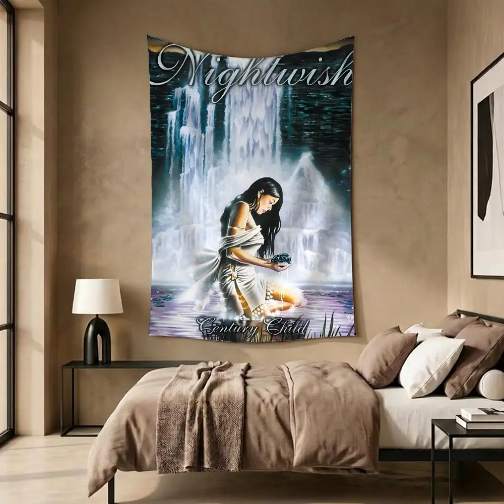 Band Music Metal Nightwish Tapestry Daily Soft Rectangular Wall Hanging Decor for Living Home Room
