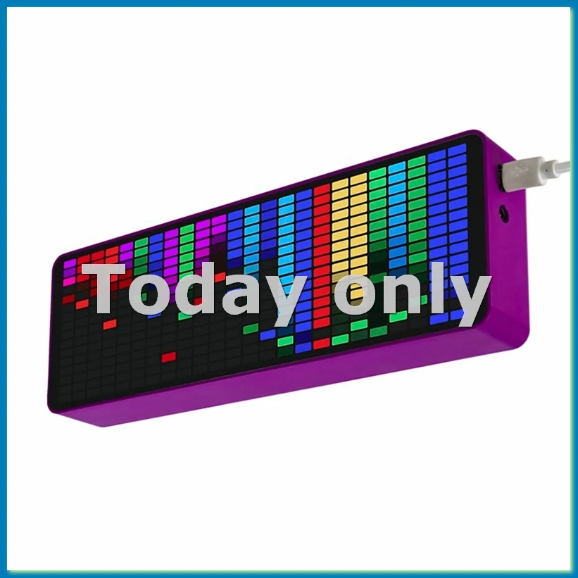 

Светодиодный музыкальный спектральный дисплей RGB: красочная лампа-атмосферник с голосовым управлением и индикатором уровня звука - AT35