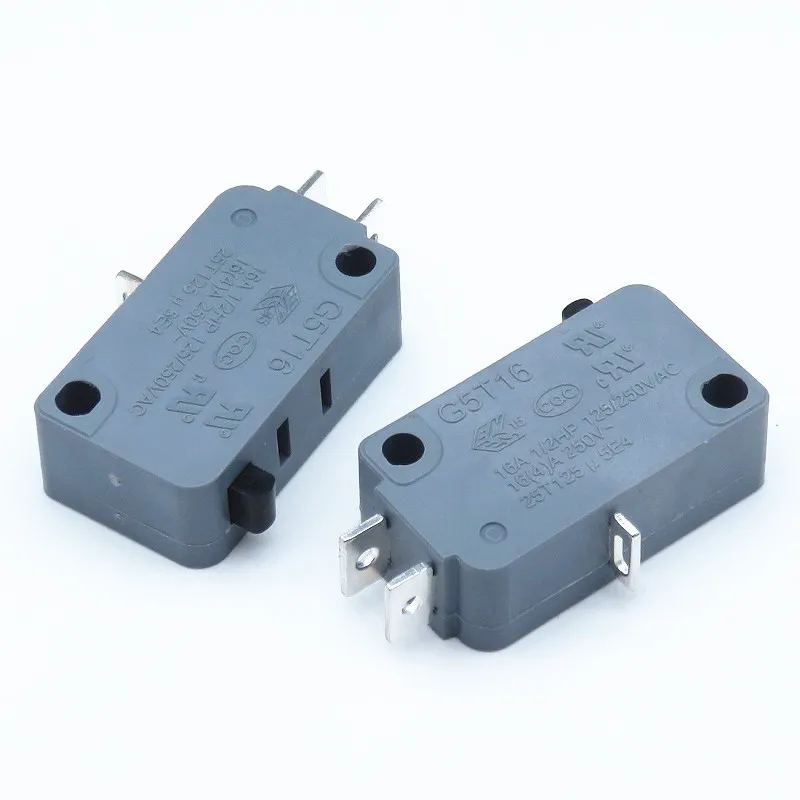 5pieces G5T16-0 Short Foot 3-pin Power Tool Screwdriver Stroke Limit Micro Switch Silver Touchpoint 16A 250VAC