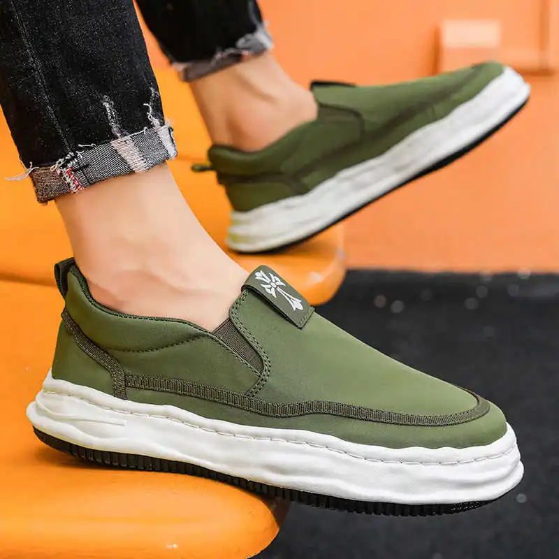 Road Without Heel Sports-leisure Loafers Luxury Brand Men's Sneakers Vulcanized Shoes Man Sports Popular Goods High-level