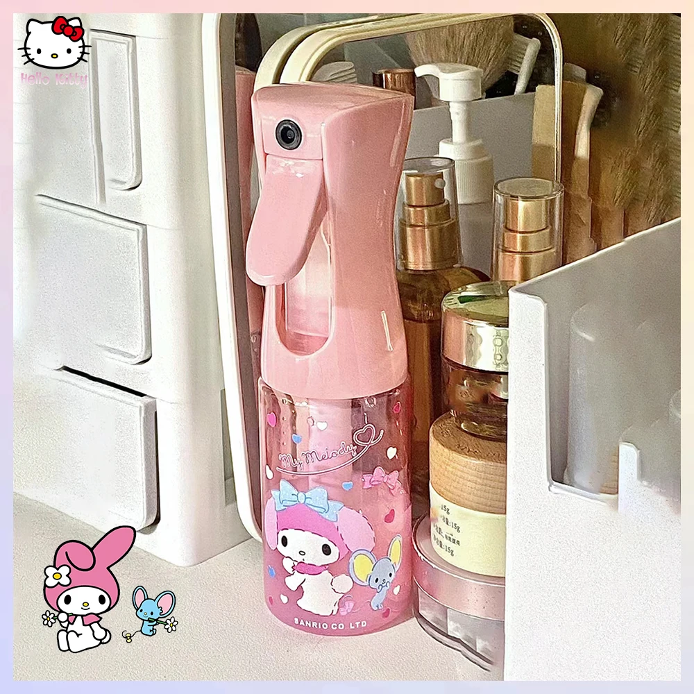 Cute 200Ml Kawaii Sanrios Hello Kitty Spray Bottle Kuromi Melody Large Capacity High Pressure Continuous Hydration Sprayer Toy