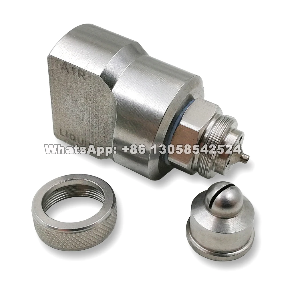 

1/4 JBC Air Atomizing Nozzle,Back Connect Wide Angle Round Spray Pattern Air Atomizing Nozzle,Air Fogging Misting Nozzle