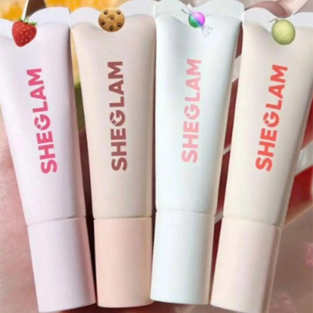 مجموعة ملمع شفاه مكونة من أربع قطع من Sheglam ملمع شفاه ملون ومرطب وحلوى الفراولة وحلوى الشفاه وتقليل خط الفاكهة والعناية بالشفاه الكورية #3