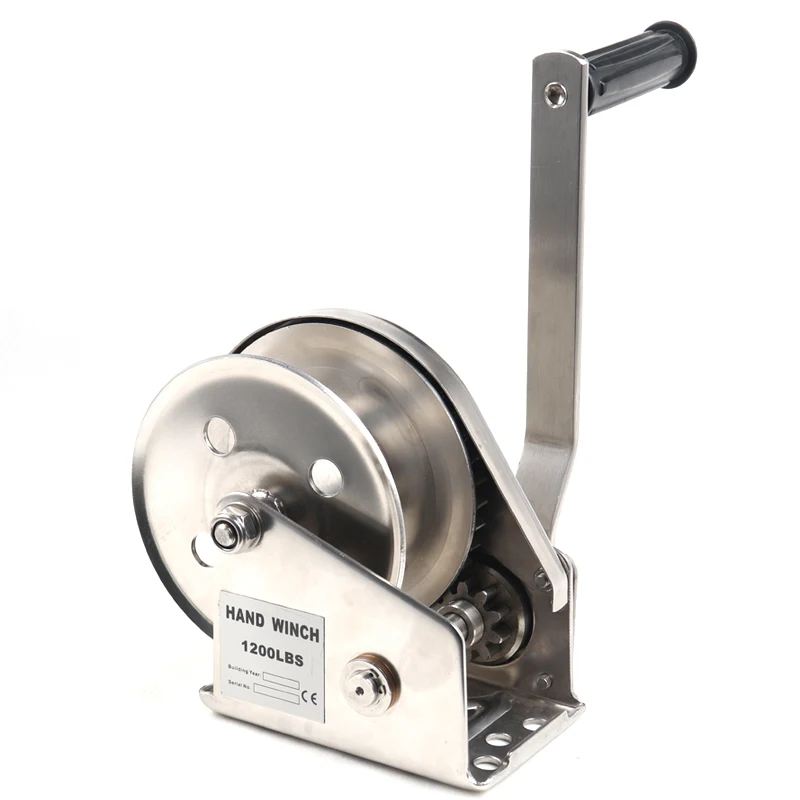 

1200 Pounds Stainless Steel Hand Winch Two-Way Self-Locking ManualWinch Environmental Protection Lifting Crane Hoist