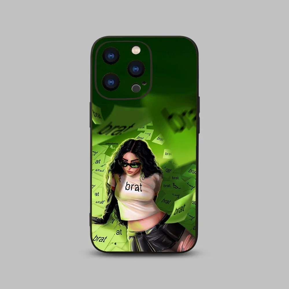 Singer C-Charli XCX BRAT Phone Case For Iphone 15 11 13 14 Pro Max 7 8 Plus X Xr Xs Max Se2020 12mini Cover Case