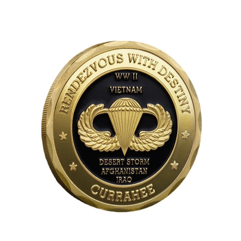 United States Air Force 101st Airborne Division Souvenir Coin Screaming Eagle Gold Plated Challenge Coin Commemorative Coin