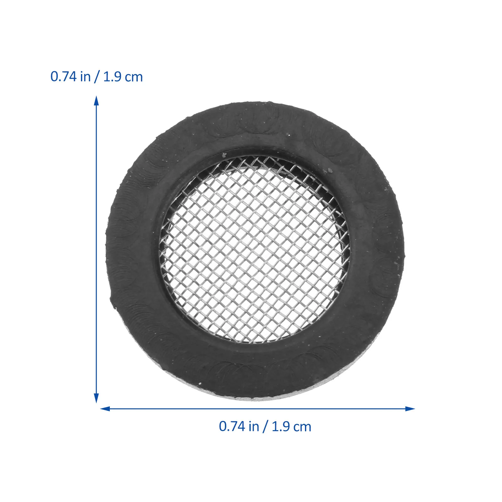 20Pcs Steel Mesh Rubber Gasket Professional Filter Seal Faucet Hose Shower Head Replacement Sink Strainer Washer Tool Black