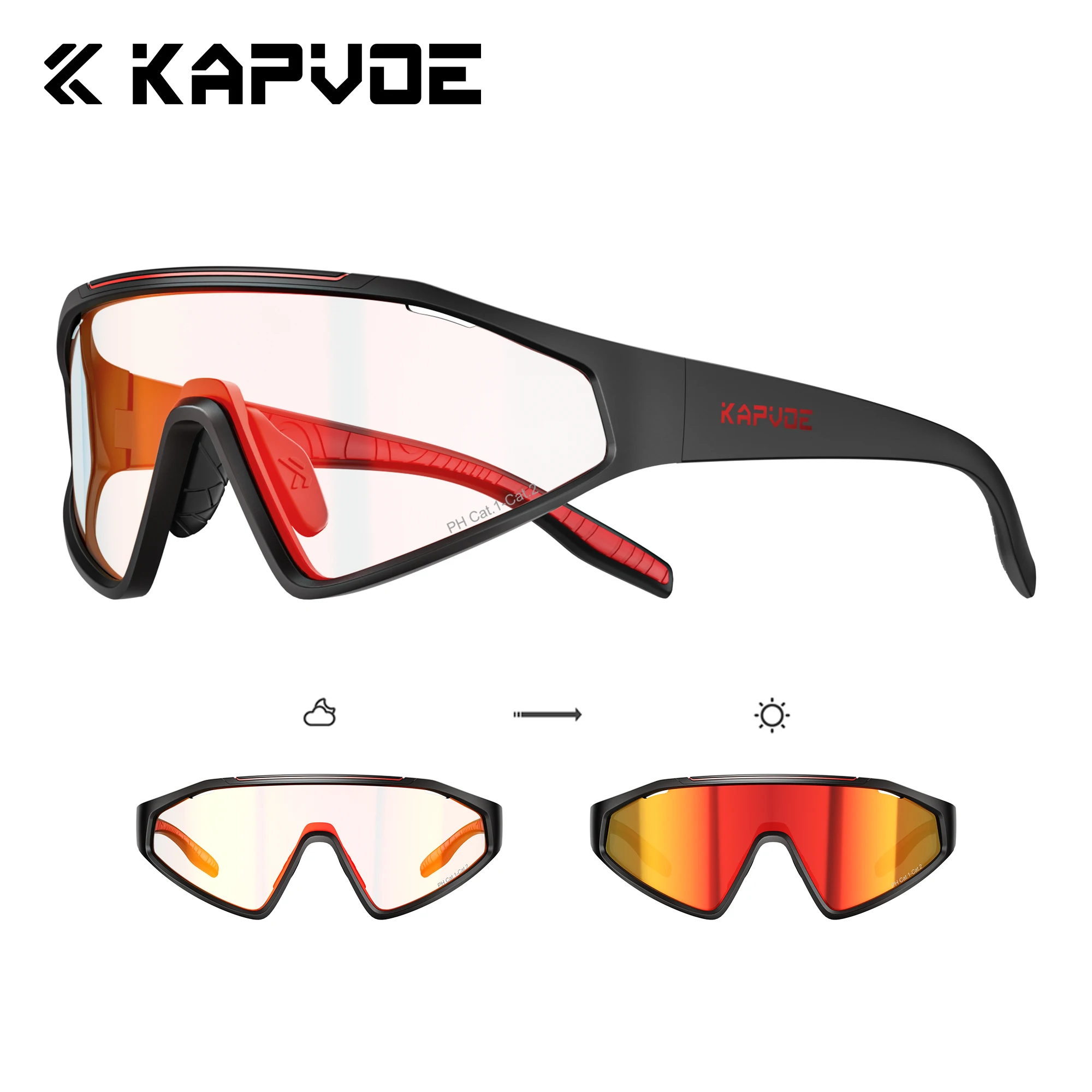 

Солнцезащитные очки KAPVOE UV400 фотохромные для альпинизма, унисекс, модные, для активного отдыха, бега, походов, повседневные очки для вождения