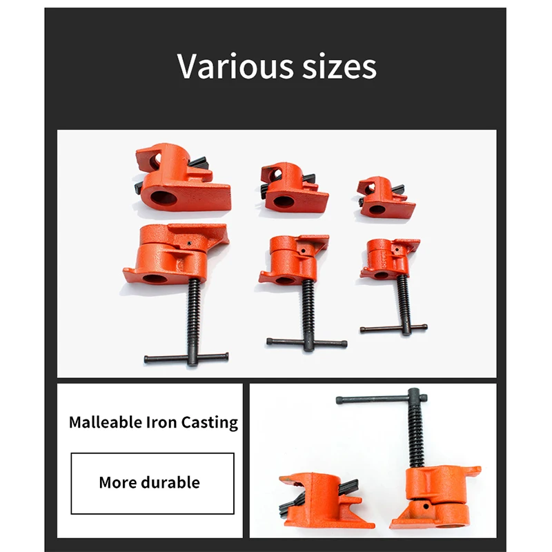 Imagem -03 - Carpintaria Tubo Braçadeira Mangueira Conector Clamp Fixture Madeira Colagem Placa de Madeira Carpenter Fixture hq hq