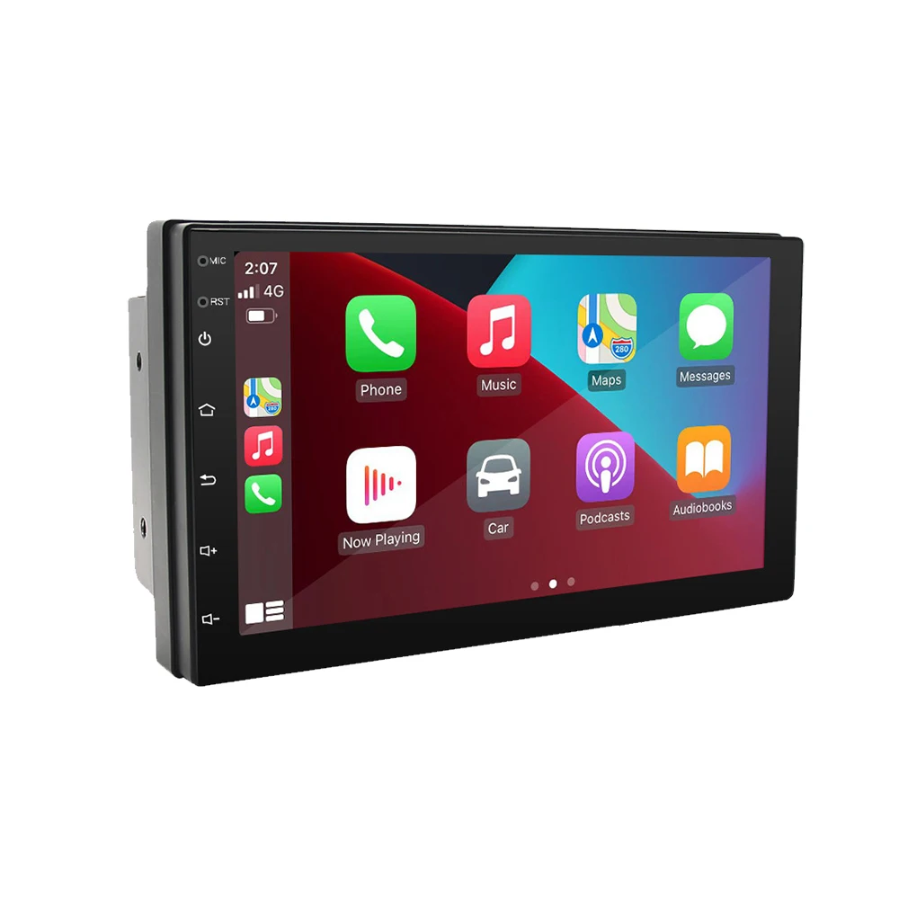 7-Inch HD LCD Touch Screen Car for DVD Stereo FM Audio MP5 Video Player 2Din Radio with GPS Carplay Backup Camera 1 Year