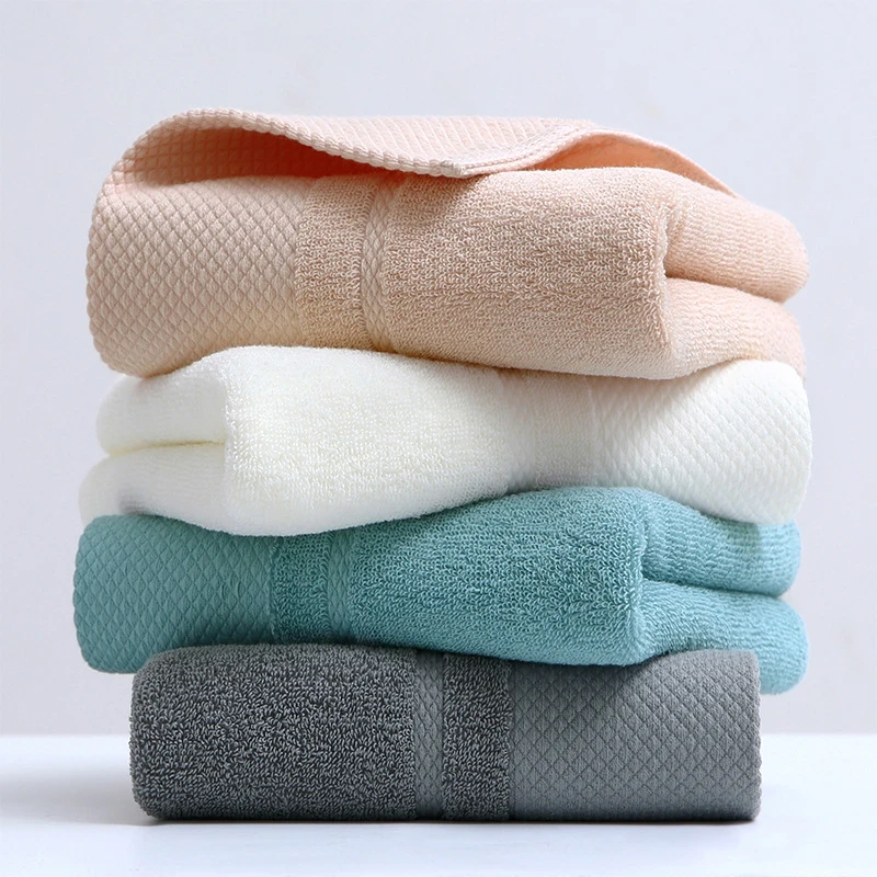 100% Cotton Premium Towel Highly Absorbent Quick Drying Thicken Soft Face Towel Not Easy to Drop Household Face Towel