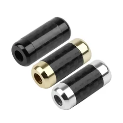 Splitter Slider of Audio Cable fai da te 5mm cavi per auricolari fibra di carbonio Y tipo da 1 a 2 Splitter spina per cuffie guscio in lega di alluminio