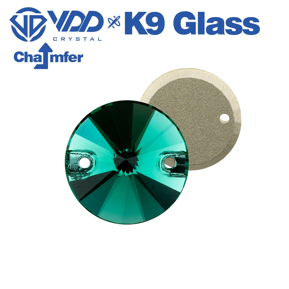 VDD Rivoli Mehrere Farben Top Qualität K9 Glas Nähen Auf Strass Kristall FlatBack Nähen Steine Für DIY Kleidungsstück Hochzeit Kleid – Detail 6