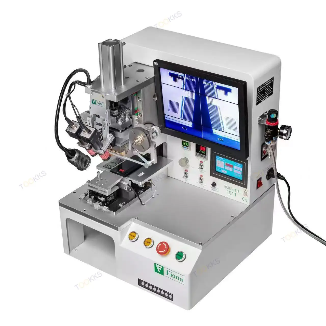 New 220V Heat Press Machine IPhone Repair COF Binding Thread Flex Cable Bonding 1-Year Featuring Constant Bearing PLC Pump