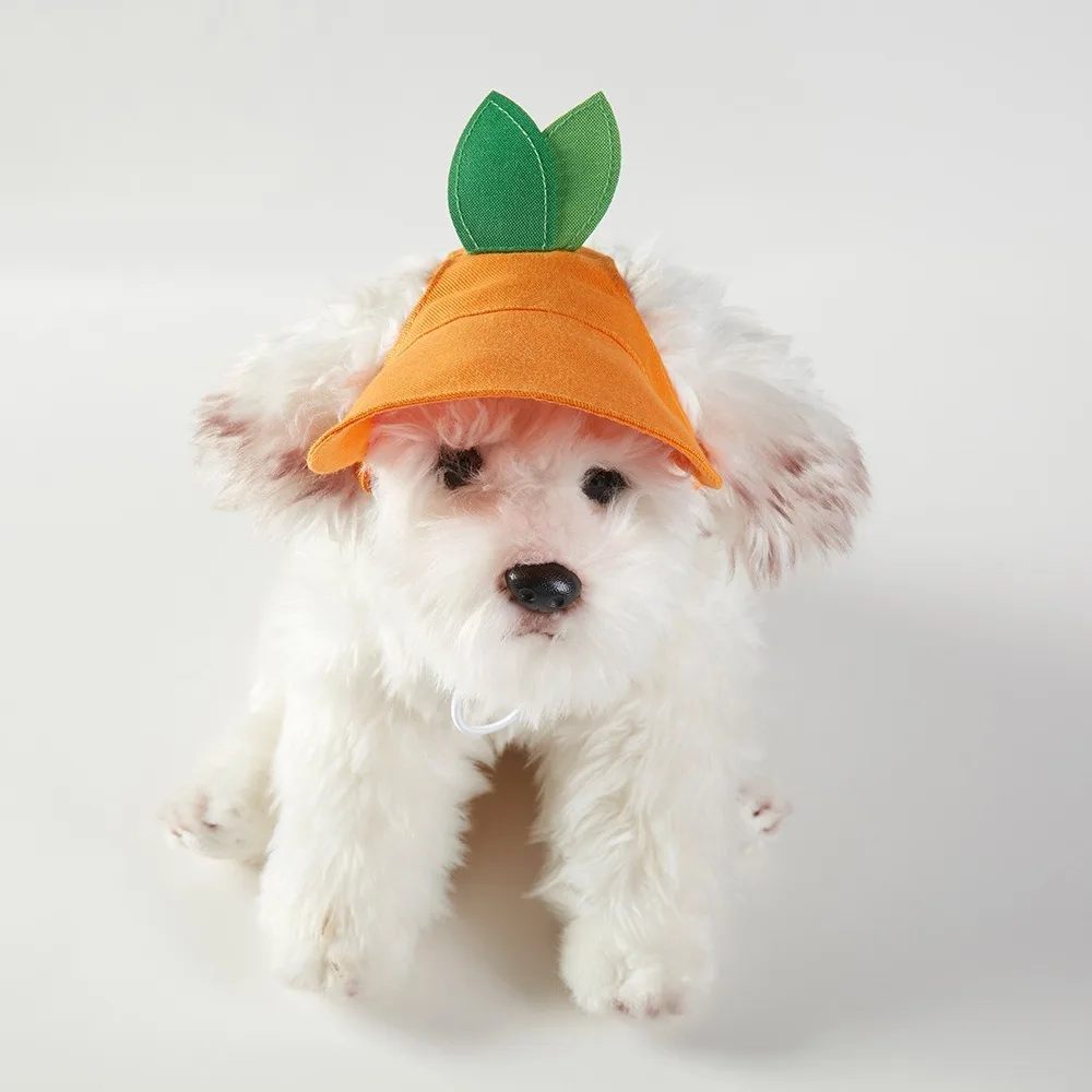 

Pet Accessories Orange Dog Sun Hat Adjustable Breathable Pet Baseball Cap Comfortable Dog Sunshade Outdoor Indoor