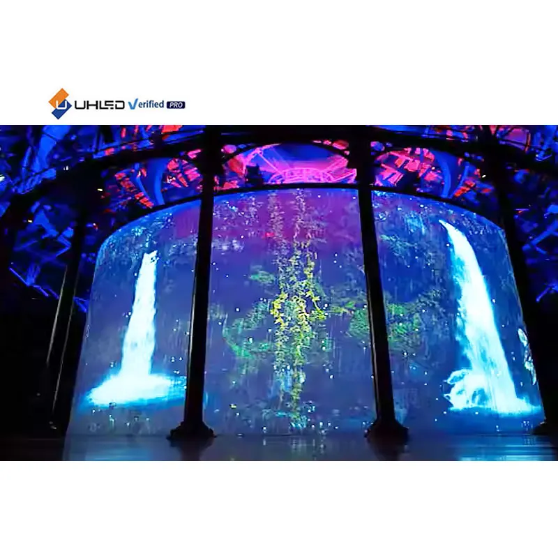Indoor Transparent P3.9 LED Display Screen Holographic Glass Screen with Integrated LED Driver for Shopping Malls Indoor Use