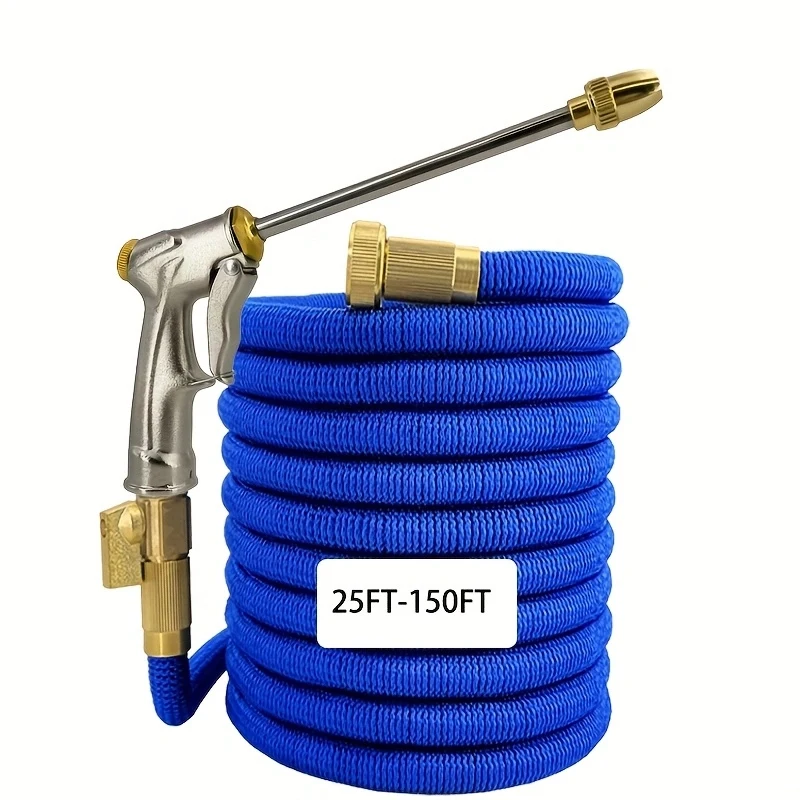 

Flexible Water Pipe With Expandable High-pressure Car Wash Nozzle Gun, A Multifunctional Watering Tool For Garden Watering