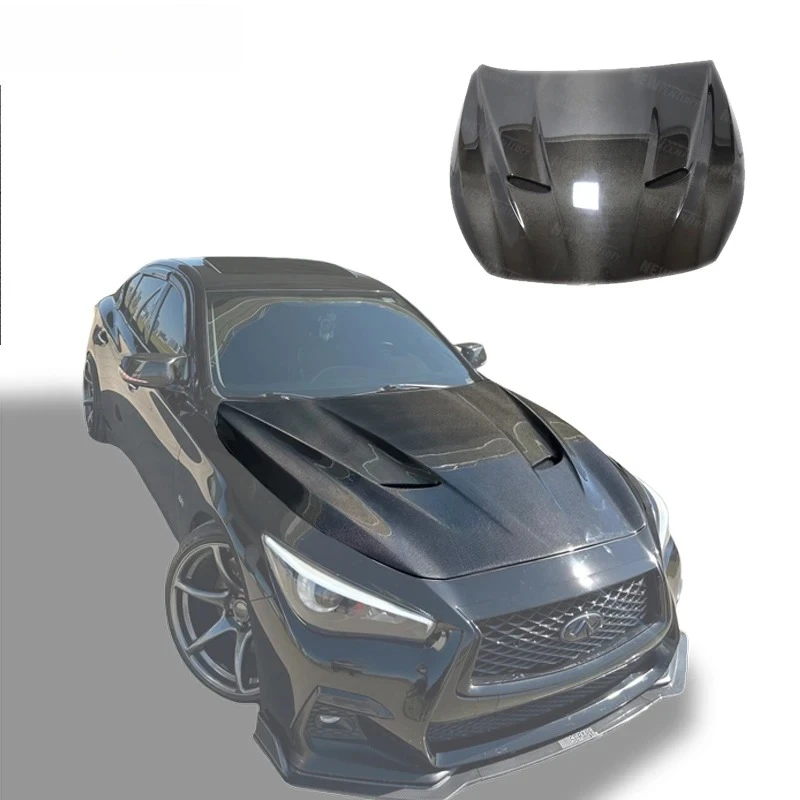 

Q50 Q50L Q50S Carbon Fiber Hood For 2015-2023 Infiniti Q50 Q50L Q50S Retrofit MBJ Style Carbon Fiber Hood