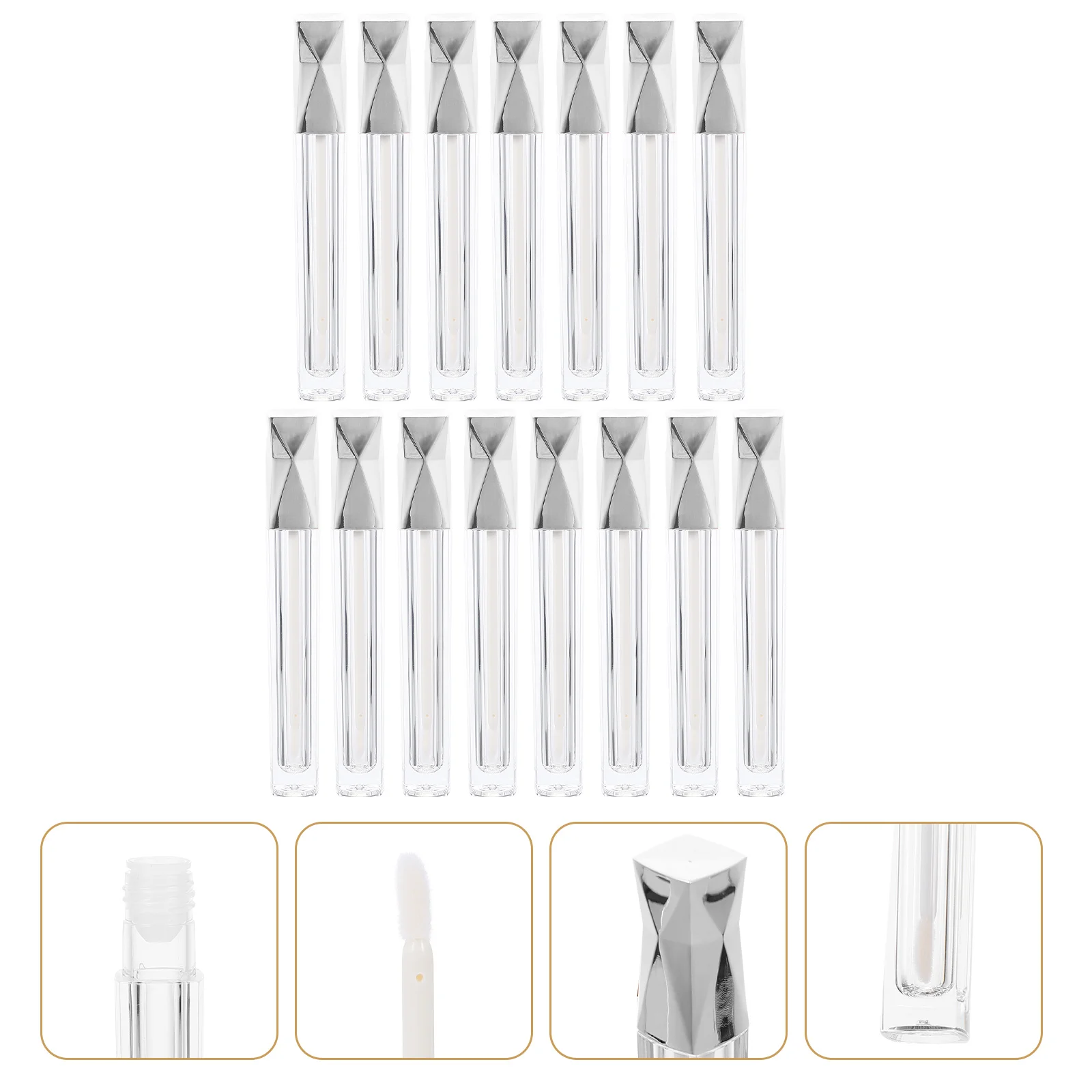 

15 шт. тюбик для губной помады, прозрачный карандаш, пустые тюбики для туши для ресниц, бутылки «сделай сам», глазурь для губ, для путешествий