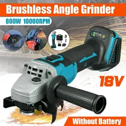 18V 100/125mm Cordless Brushless Angle Grinder for Makita Li-ion Battery ( NOT INCLUDE BATTERY)