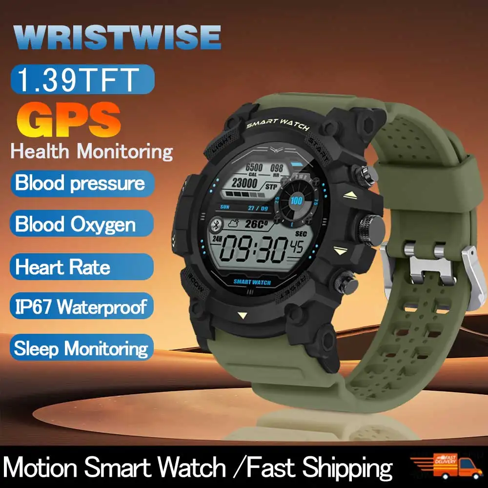 New Digital Men's wrist watches GPS Outdoor Sports Smart Watch Women's Physiological Cycle Real time Heart Rate Monitoring Watch