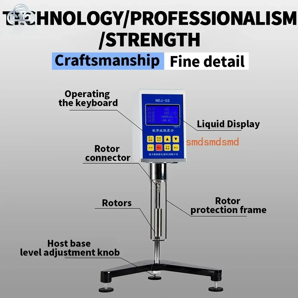 Attachment New Digital Rotary Viscometer High Precision Paint  Viscosity Meter LCD NDJ-5S/NDJ-8S/NDJ-9S