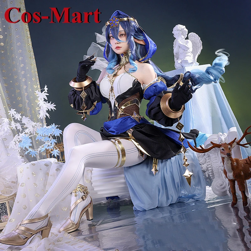 

Cos-Mart Hot Game Genshin Impact Layla Cosplay Costume Gorgeous Sweet Uniform Dress Activity Party Role Play Clothing