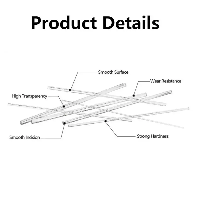 1/3/5PCS Clear Acrylic Rod 2/3/4/5/6/8/10/12/14mm DIY Craft Architectural Model Material Acrylic Transparents Rod Length 500mm