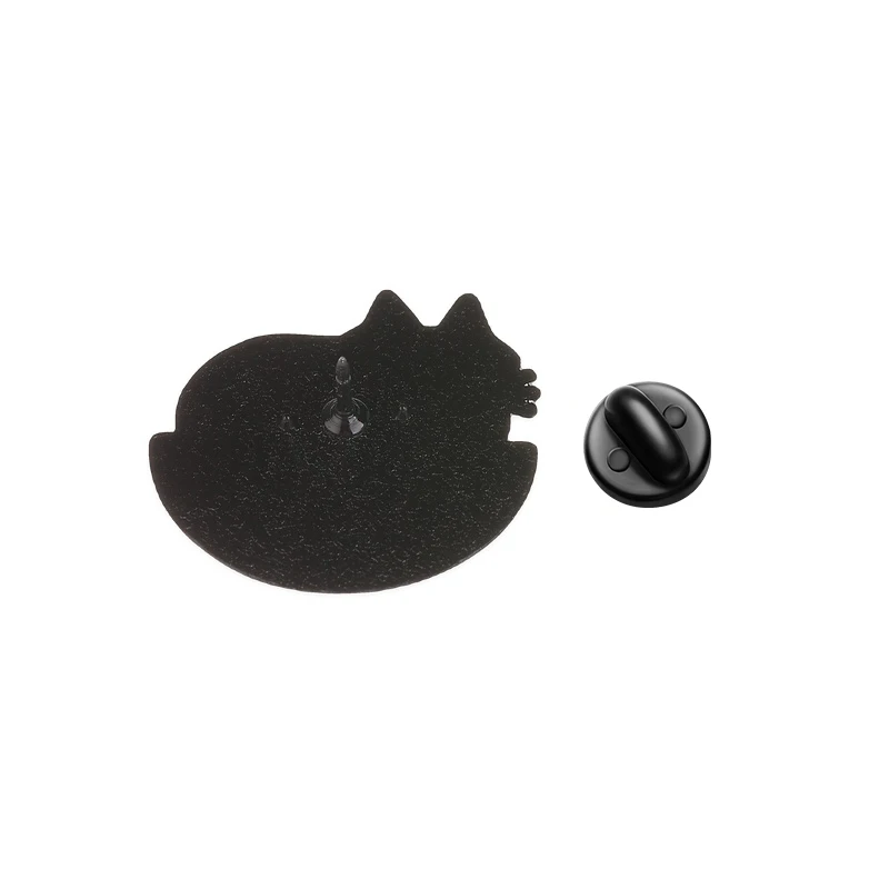 Hexenhaftes schwarzes Katzen-Zauberbuch-Emaille-Pin-Set: Gotische Magie-Themen-Brosche als Reversnadel für Halloween-Kostümpartys und Dekoration – Detail 8