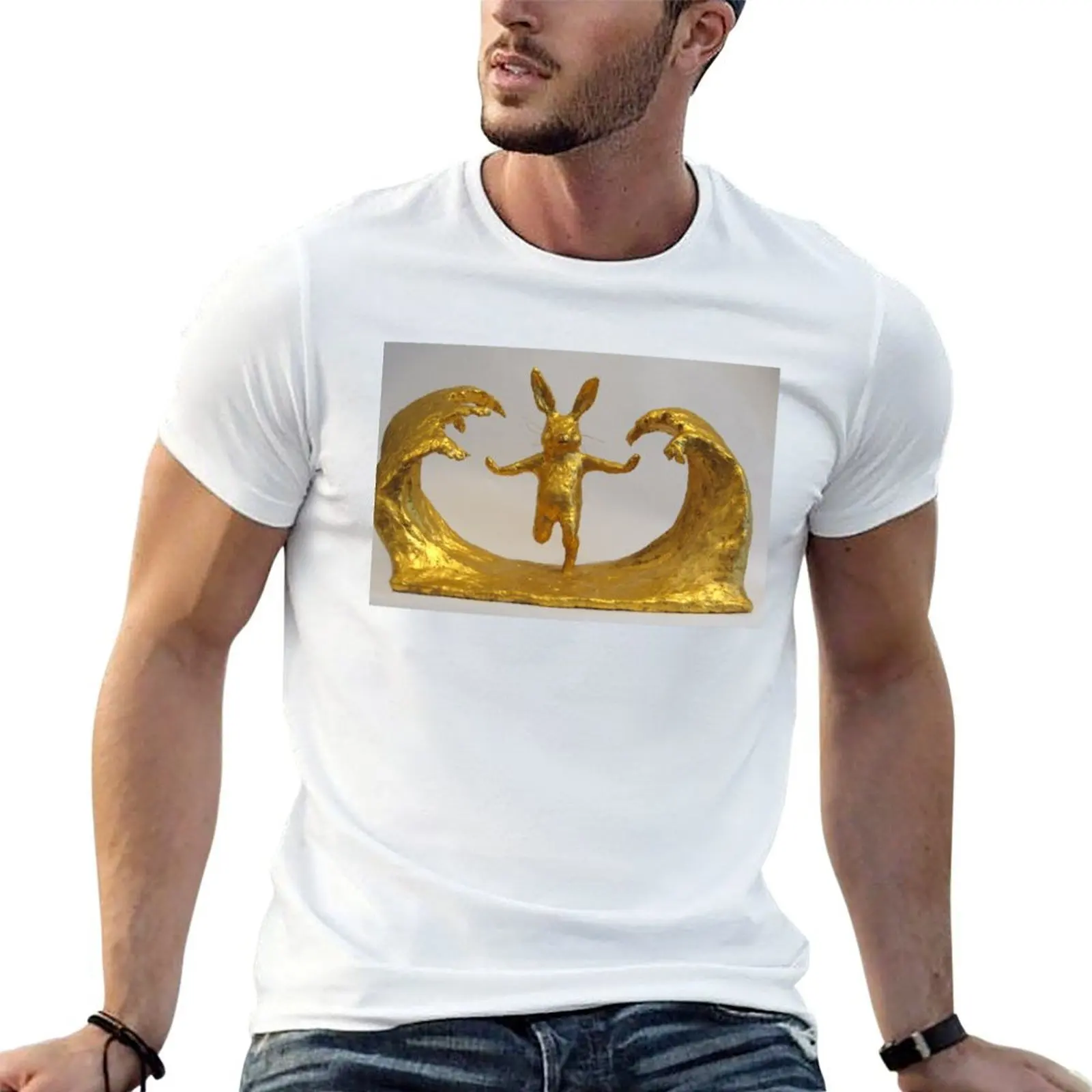 T-shirt The Miracles of Hare-Boy: The Parting of the Waves, t-shirts pour homme, t-shirt coupe slim, t-shirt de créateur pour homme