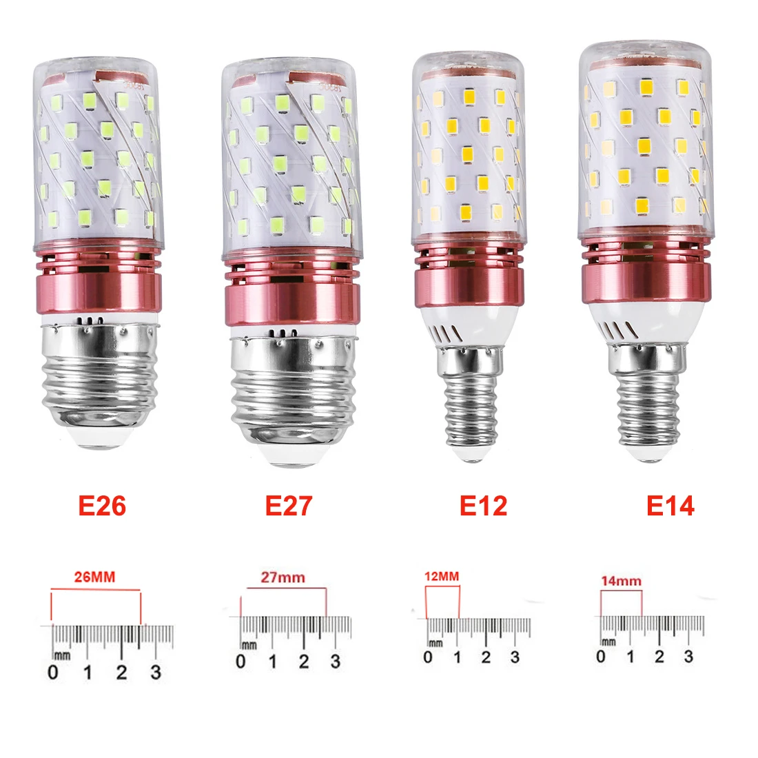 Lampu LED bohlam merah biru hijau merah muda 12W 16W E12 E14 E27 AC85-265V bola lampu warna-warni untuk dekorasi pernikahan liburan Valentine