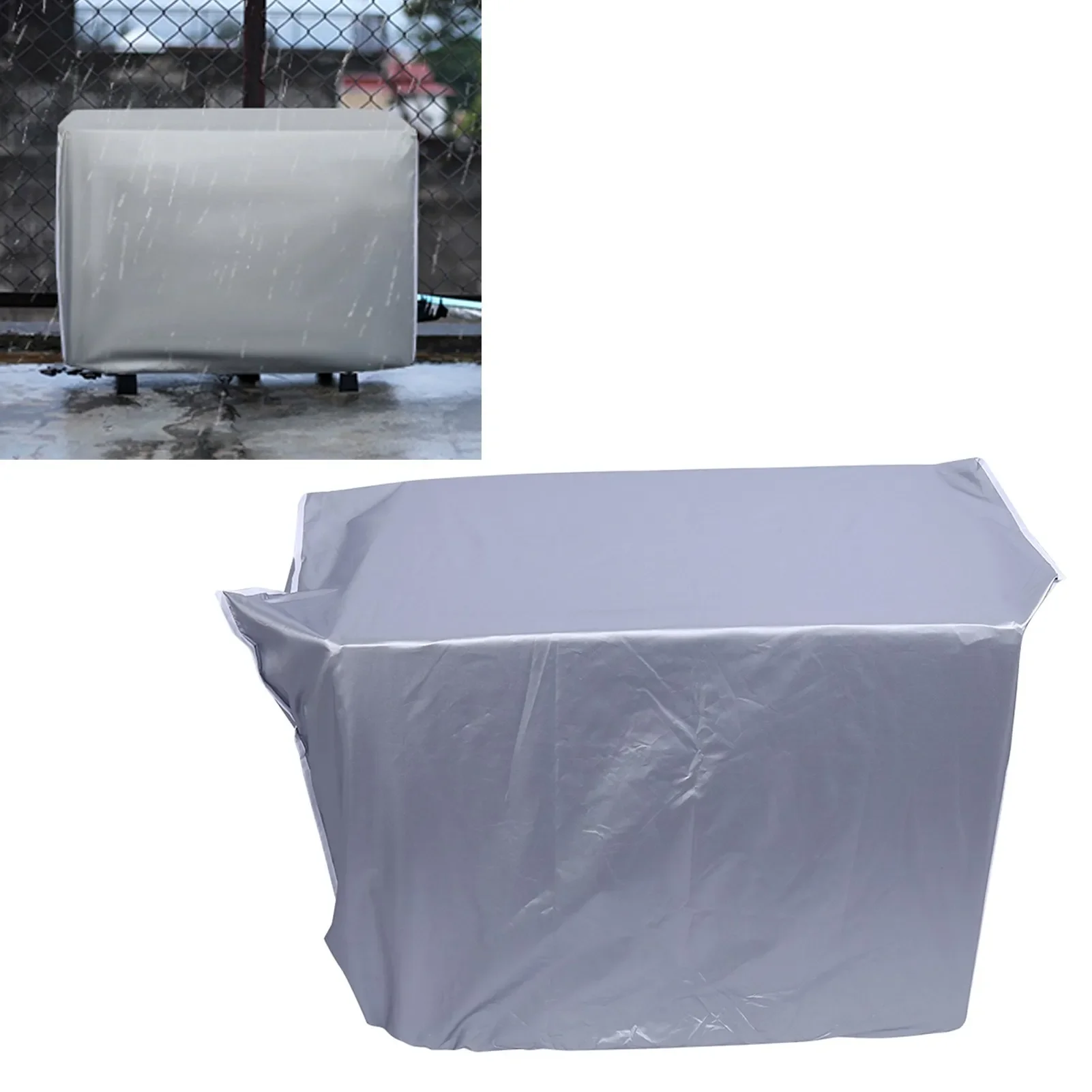 

Air Conditioner Cover Outdoor Dust Anti Rain Silver Covers Home Hanging Conditioning Waterproof Protective Case