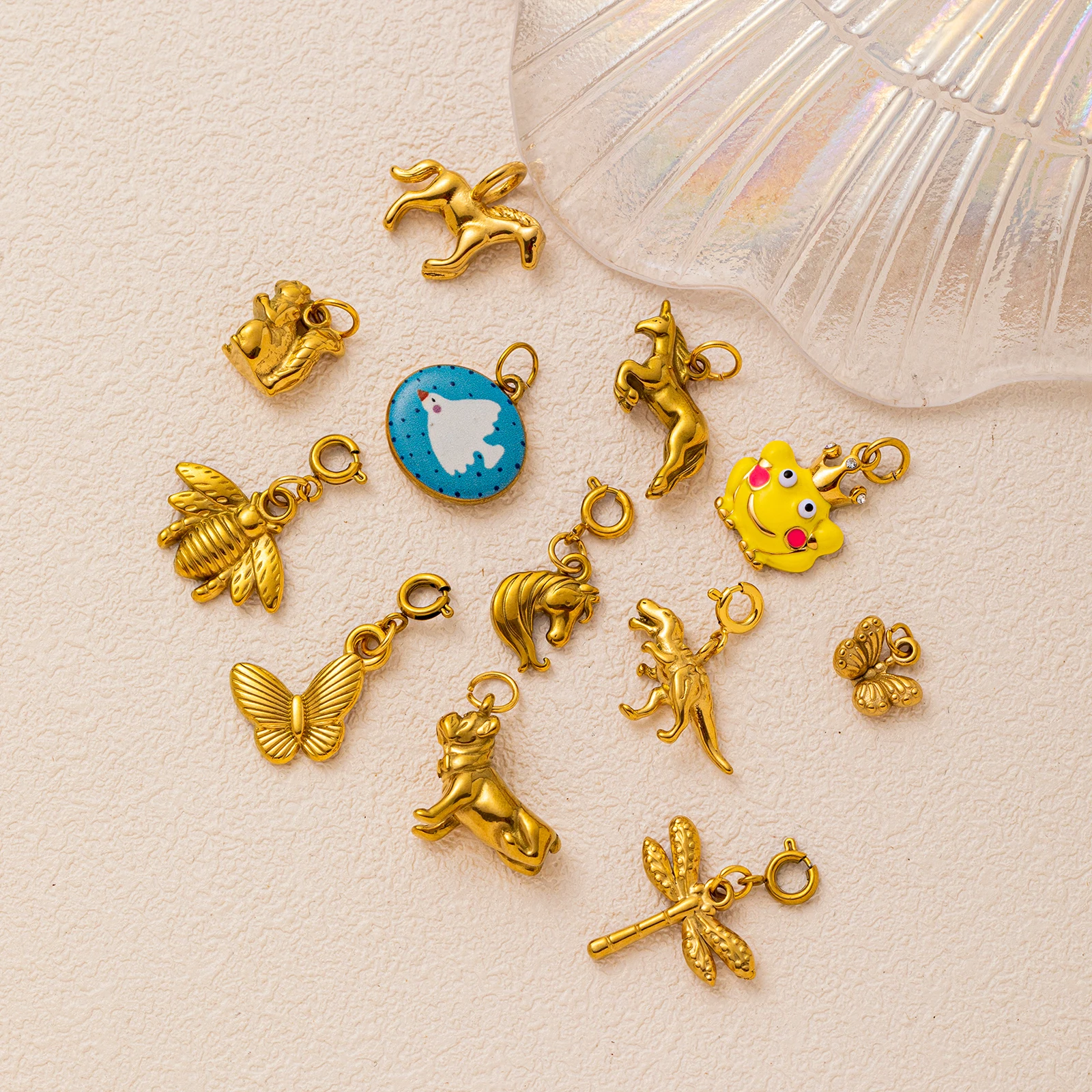 

Fashionable and trendy marine creature insect series butterfly dinosaur DIY pendant charms for jewelry