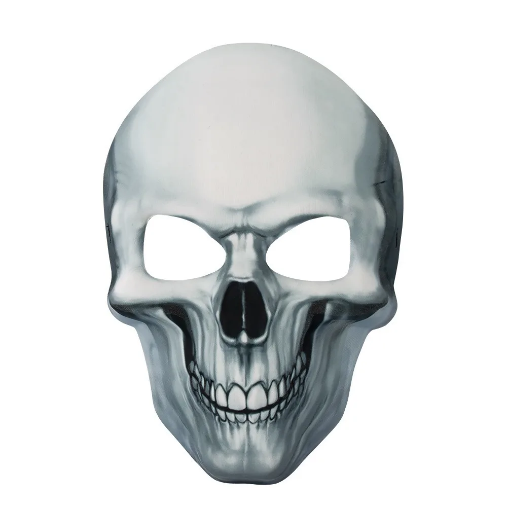 

Simulated Full Face Halloween Skeleton Mask Luminous Funny Scary Skull Headgear Spooky Easy To Wear Party Cosplay Mask Cosplay