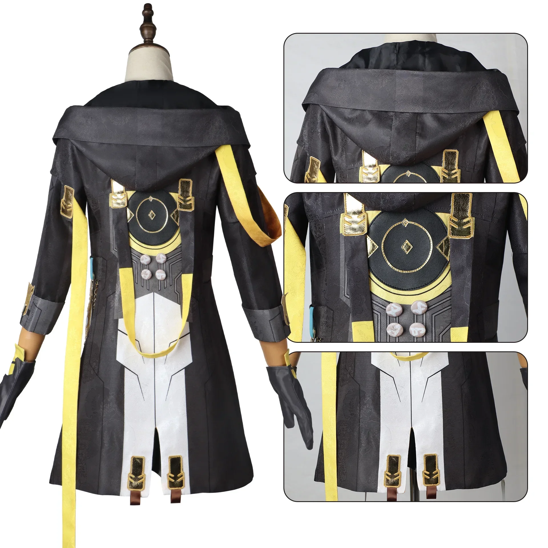 Anime Game Honkai Star Rail Trailblazer Stelle Caelus Cosplay Costume pour hommes et femmes, ensemble de perruques, tenue de pantalon masculin, tenue de robe de paupières