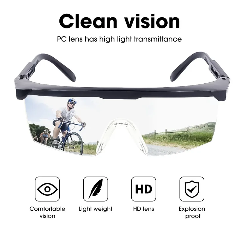 3/2/1PCS Work Safety Anti-Splash Eye Protection Goggles Glass Windproof Dustproof Waterproof Protective Glasses Cycling Goggles