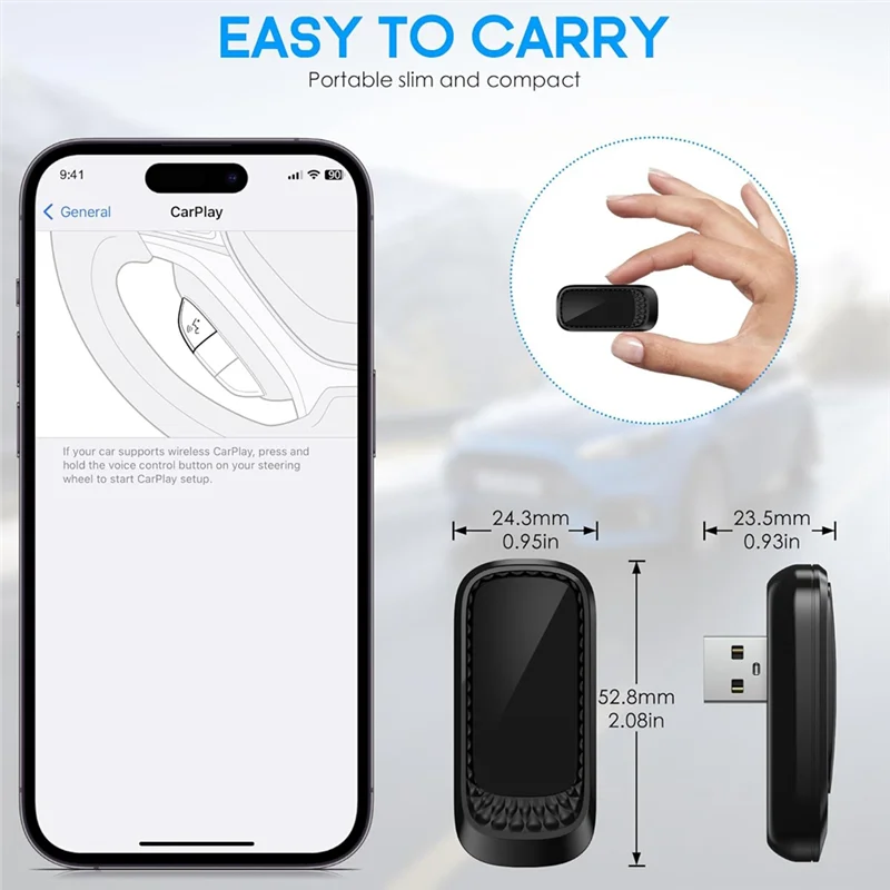 محول Carplay اللاسلكي Mini USB Carplay Dongle لصندوق تشغيل السيارة بلوتوث لهاتف Iphone 6 فوق، مناسب للسيارات من 2017-N34R #6