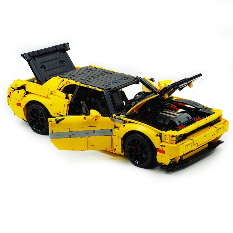 MOC 93560 152910 1:8 نموذج سيارة رياضية تشالنجر شيطان تكنولوجيا Hellcat ملحقات السباق اللبنات لعبة الطوب عيد الميلاد