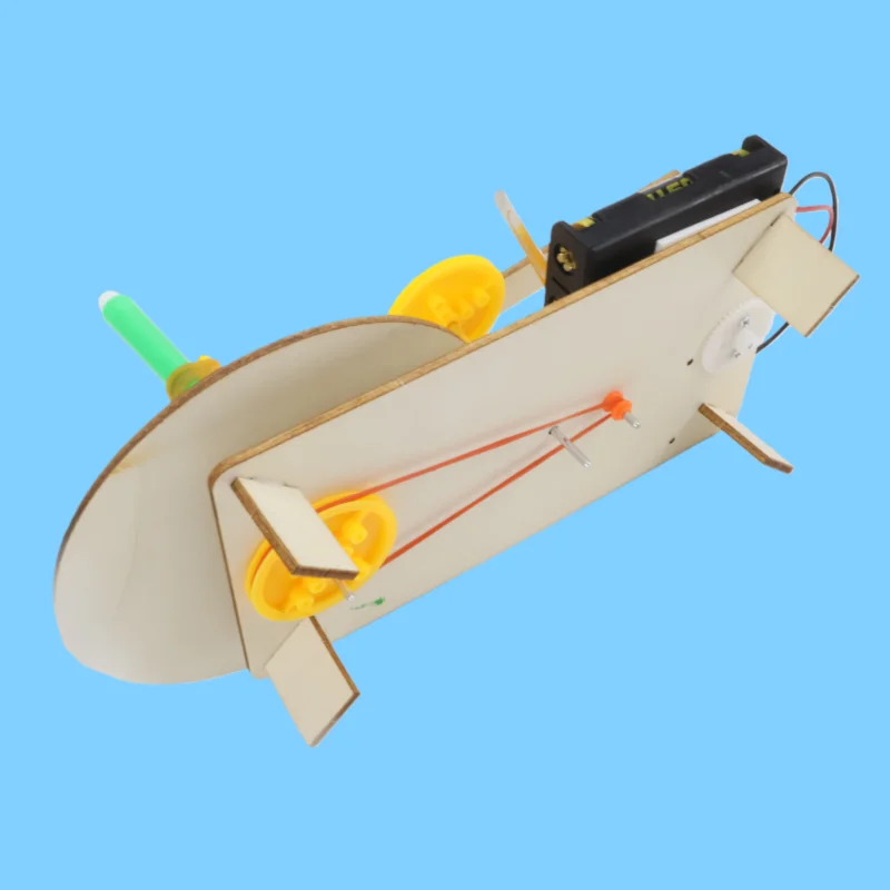 DIY Creative wooden electric plotter Drawing Robot STEM Kids Model Automatic Painting Science Electronics Kits Experiment