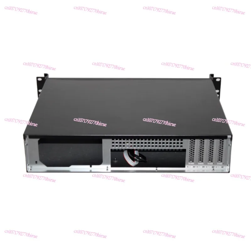 2U Industrial Control Chassis 350 Short Rack Type Aluminum Panel Temperature  Display Matx Main Board Industrial Computer Server
