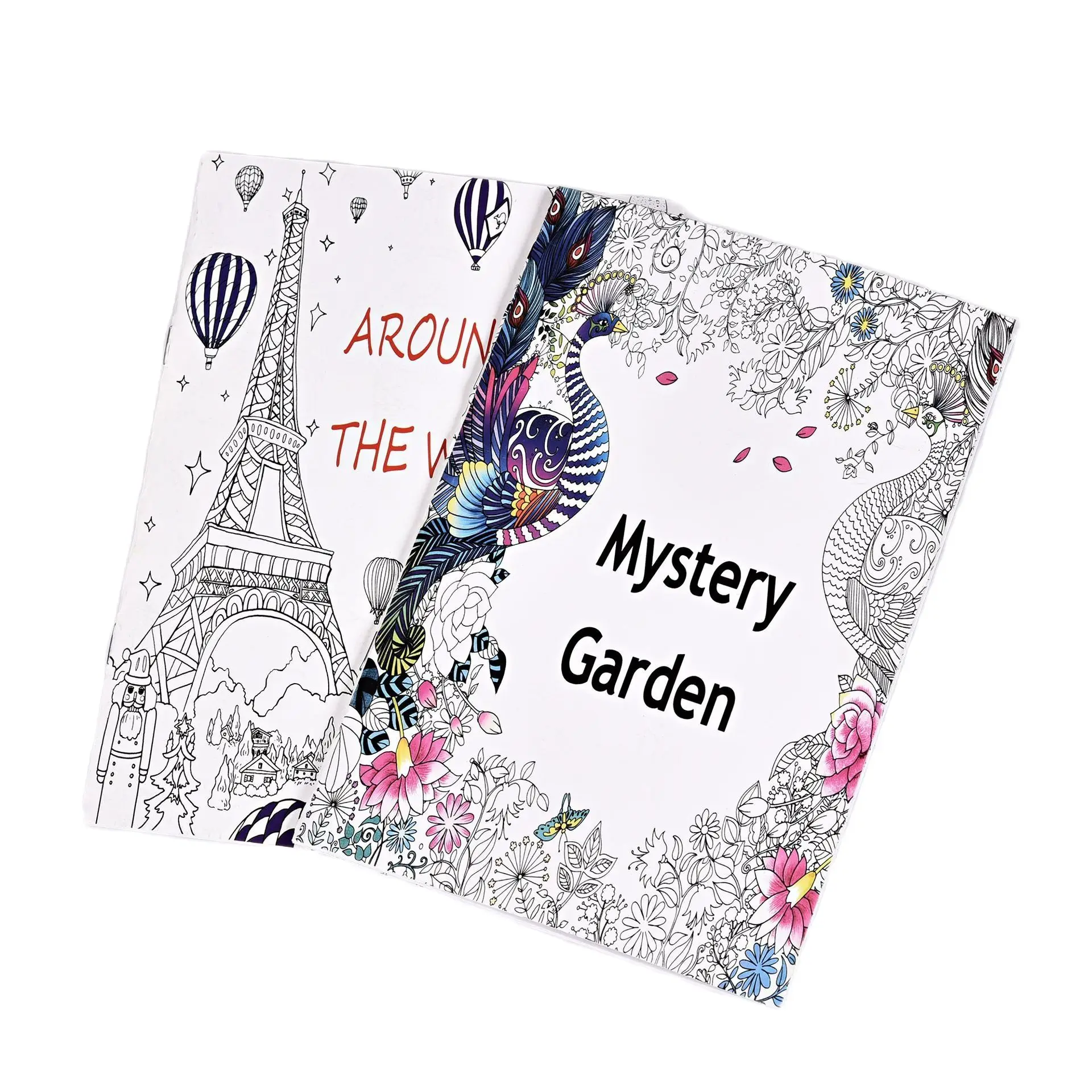 

16 Pages Mystery Garden and Around The World Coloring Book Kids Adult English Edition Drawing Book 21*14cm