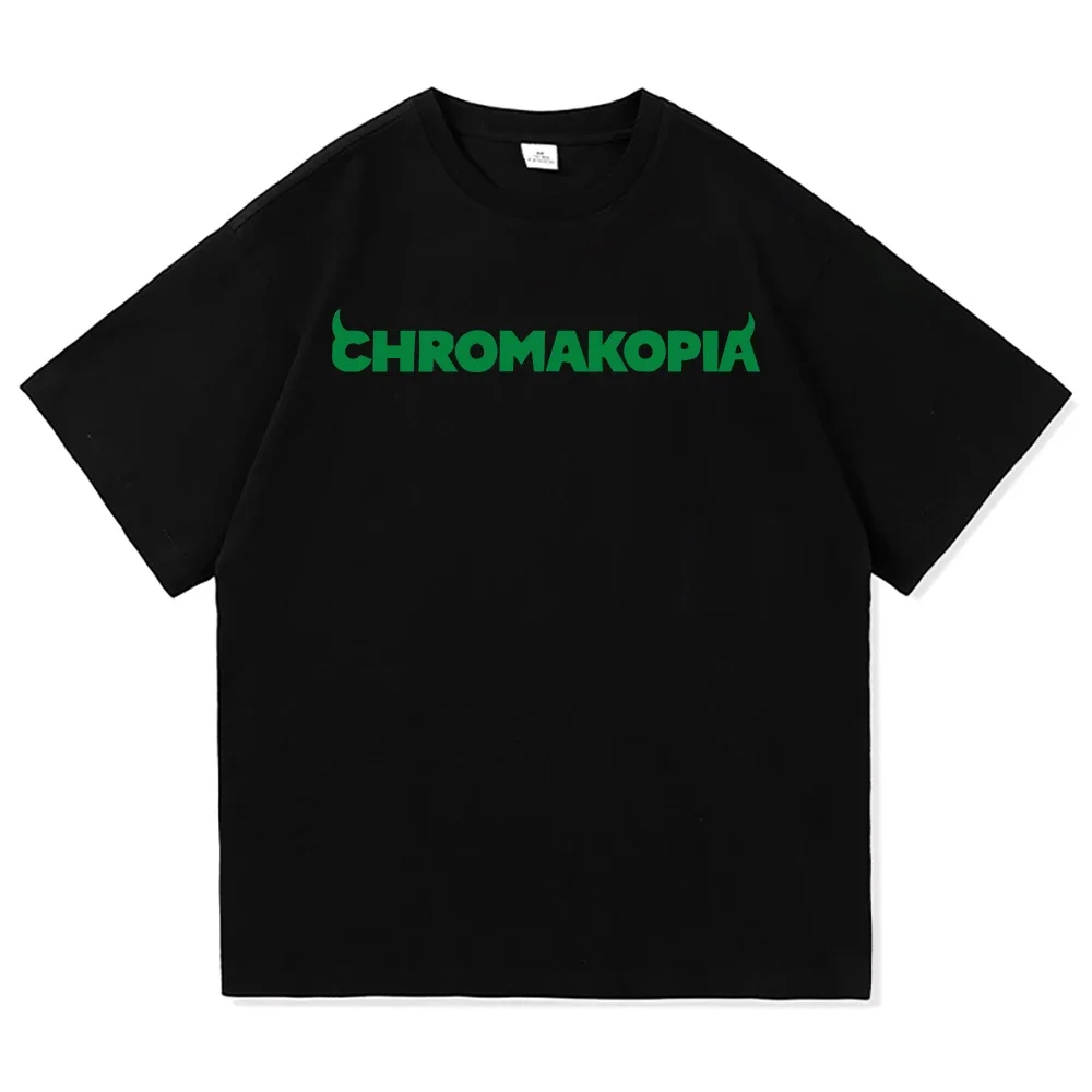 Men Women Tyler The Creator Chromakopia T Shirt Aesthetic Letter Print T-Shirt High Quality Cotton Round Neck Tees Shirts