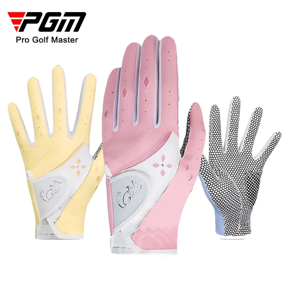 PGM Golf Gloves Women's Golf PU Belt Non slip Particle Gloves