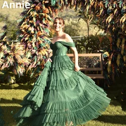 Green Prom Dresses Multiple Layers Of Tulle 2024Evening Dress فساتين السهرة  A-shaped Wedding Formal Occasions Party Dresses